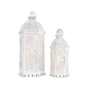 Manufacturers White Metal Moroccan <b>Candle</b> Lanterns for Home and <b>Weddings</b> Decorations - Product Image 2