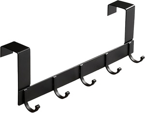 Over Door Hanger With Metal Over the Door Towel Hooks Decorative Over Door Organiser With Black for Coat Scarf Bag Towel Key Cap - Product Image 1