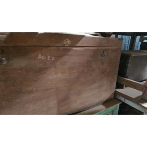 Caja de almacenamiento decorativa de madera grande rústica artesanal - Product Image 4