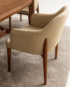 Modern Dining Chair Soft Fabric <b>Backrest</b> with Solid Mango wood for Kitchen Weddings Hotels Banquets Antique Design - Product Image 3