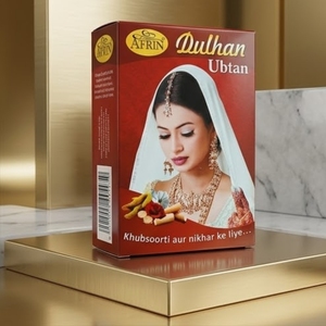 Afrin Dulhan Ubtan Powder for Radiant Bridal Glow Natural Ayurvedic <b>Face</b> Pack Skin Brightening <b>Tan</b> Removal Cleanser 100g - Product Image 4