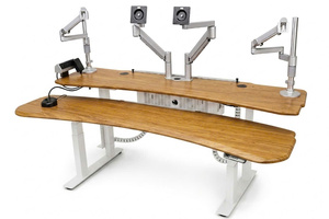 Ergonomic Modern Freestanding Sit <b>Stand</b> <b>Office</b> <b>Desk</b> Adjustable Height Workstation Frame with Holes for Home <b>Office</b> Studio - Product Image 3