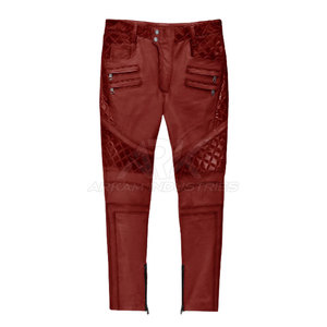 Pantalons en cuir pour hommes fabriqués en usine, vente en gros, de la meilleure qualité. - Product Image 4