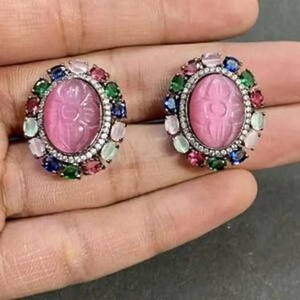 Pendientes de Aro de Latón Multicolor, Joyería Étnica India Colorida para Novias, Fiestas, Bodas, Regalo Festivo para Mujeres, Precio al por Mayor - Product Image 2