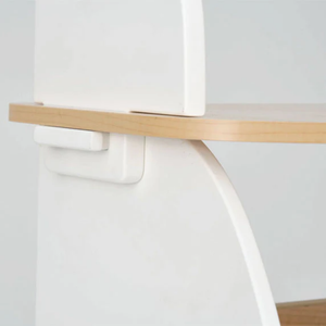 Juguete de Mercado de Madera Blanca Ecológico para Niños con Toldo, Contenedores de Almacenamiento y Estantes para Juego de Rol de Tienda de Comestibles - Product Image 3