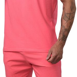 Mens Coral Pink Activewear T Shirt Short Sleeve Lightweight Breathable <b>Athletic</b> Workout Running Fitness Gym Sportswear Top - Product Image 6