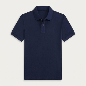 Chemise décontractée à col tricoté pour homme, 100 % coton, anti-plis, couleur unie, manches courtes, grande taille - Product Image 5