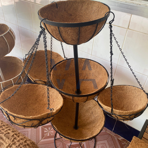 Wholesale CoCo Chain Hooks Wall Hanging Planters <b>Baskets</b> Powder Coated Durable Lightweight 26x11.3x16cm Indoor Outdoor Home - Product Image 4