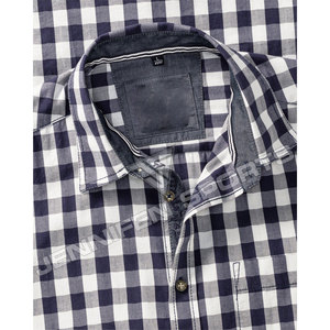 Chemise à carreaux bavaroise traditionnelle bleu marine et blanc de haute qualité pour hommes, pour Lederhosen Oktoberfest automne, OEM personnalisé, 100% coton - Product Image 3