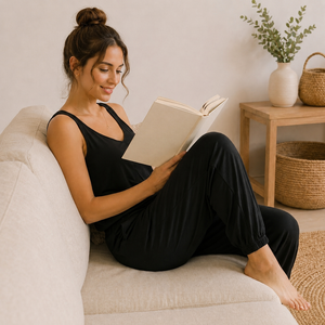 Ensemble de vêtements de détente pour femmes, polyester, rayonne, doux, écologique, respirant, anti-boulochage - Product Image 2