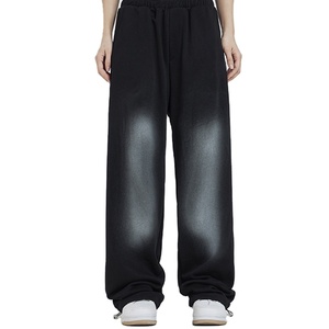 Pantalones deportivos holgados lavados vintage personalizados OEM, pantalones casuales rectos, pantalones de chándal acampanados de pista recta con ajuste holgado 2026 - Product Image 1