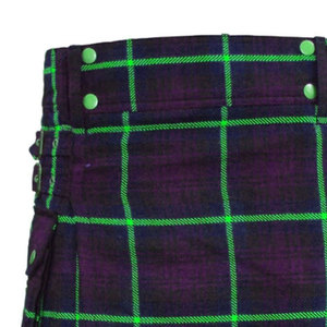 Kilt écossais pour homme, couleur unie, imprimé numérique contrastant, coupe classique, plissé, en laine, tenue de mariage traditionnelle, GNG IMPEX - Product Image 5