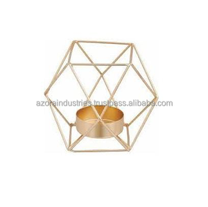 Vintage Iron Wire Candle Stick Holder Stand with Gold Finish Latest Design for Home & Wedding Decor for Glass <b>Wax</b> <b>Bottle</b> - Product Image 5