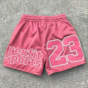 REXFIT SPORTS Shorts de basket-ball en mesh personnalisés pour hommes, shorts de sport imprimés sur mesure pour la gym, l'entraînement et la course, fournisseur OEM - Product Image 4