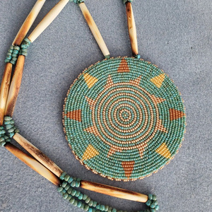 Recién llegado, collar de cuentas de cristal a la moda para mujer, collar de medallón de tortuga con cuentas de colores, nueva moda de rfcrafts - Product Image 5