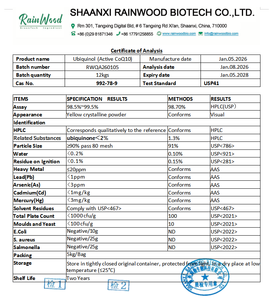Порошок убихинола CoQ10 RAINWOOD, CAS 992-78-9, высокая чистота 98%, коэнзим <span class=keywords><strong>Q10</strong></span>, убихинол в порошке - Product Image 2