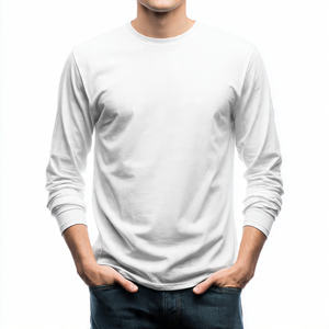 T-shirt de base unisexe à manches longues en tissu tricoté respirant et confortable pour le personnel médical en milieu hospitalier - Product Image 1