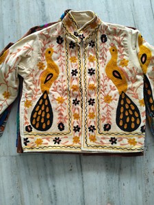 <b>Women</b> Designer <b>Velvet</b> Suzani Embroidered Jacket Handmade Floral Boho Ethnic Winter <b>Coat</b> Indian Artisan Outerwear Wholesale <b>Women</b> - Product Image 4