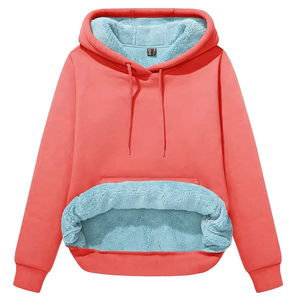 Sudadera con Capucha para Mujer, 100% Algodón Felpa, con Logotipo Personalizado, Estilo Urbano, con Estampado Puff, Tallas Grandes, para Invierno - Product Image 5
