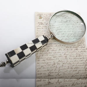 Loupe de poche légère et durable 50/60/65/75/90mm loupe en os de corne pour les personnes âgées lisant un livre journal - Product Image 4