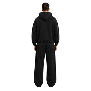 Manufacturer Custom Distressed Screen Printing Oversized Acid Wash Hoodies Joggers Sets ODM Supplier Casual Streetwear DTG Print - Product Image 4