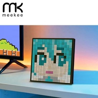 Letrero LED Digital Publicitario Desplazable para Interiores de Restaurantes de Barbacoa, Resolución 32x32, Control por Aplicación Móvil, Bluetooth, OEM, Negro, 10W