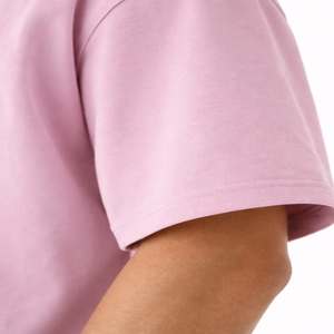 T-shirt uni surdimensionné pour homme, manches courtes, coupe décontractée, col rond, couleur unie, qualité export - Product Image 5