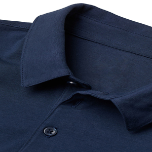 Polo à manches courtes pour homme, couleur unie, col à rayures contrastées, chemise décontractée en mélange de coton - Product Image 4