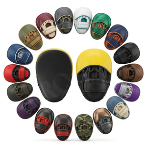 Advanced Boxing <b>Focus</b> Mitts PU Leather Curved Punching <b>Pads</b> MMA Muay Thai Kickboxing Training Hand Target Customized Mitts - Product Image 1
