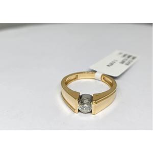 Standard Quality 5.410Gm 14K Yellow Gold Natural Brilliant Cut Luxury Solitaire Diamond Engagement <b>Ring</b> <b>Men</b> Women Rhodium Plated - Product Image 1