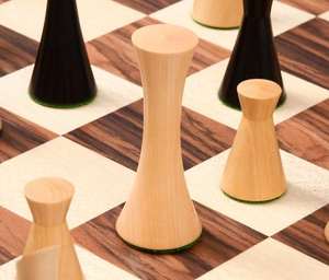 Jeu d'échecs minimaliste haut de gamme, design Midnight, pièces en bois d'ébène et de buis, 3.4King, édition luxe moderne, au meilleur prix - Product Image 6