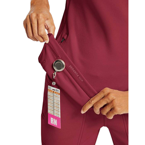 ชุดยูนิฟอร์มแฟชั่นสำหรับผู้หญิง ทรงสลิมฟิต ผ้าคอตตอนผสมโพลีเอสเตอร์เนื้อนุ่ม ใส่สบาย เหมาะสำหรับบุคลากรทางการแพทย์ ไซส์ผู้ใหญ่ - Product Image 3