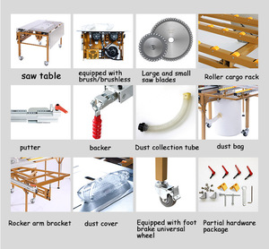 정밀 슬라이딩 테이블 톱 패널 톱 목공 기계 휴대용 접이식 먼지 없는 절단 도구 - Product Image 4