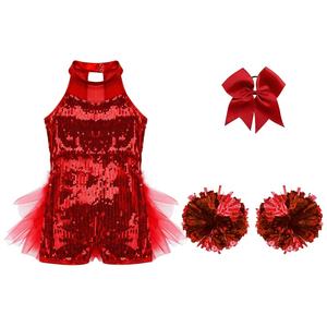 Conjuntos de Vestuario de Danza para Niñas de 5 a 16 Años, Uniforme de Animadoras, Traje de Danza Personalizado, Leotardo, Vestidos para Actuaciones en Escenario - Product Image 4