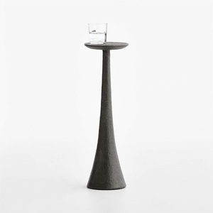 Table de bar sur pieds avec base conique haute et plateau surélevé, design compact, construction robuste, idéale pour les espaces de vie contemporains - Product Image 2