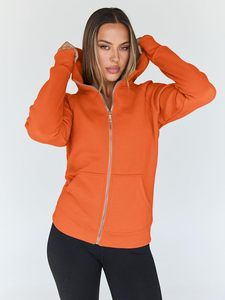 Trendy Style hoodie <b>for</b> Women's <b>Ladies</b> Zip Up Hoody Soft fleece Casual <b>long</b> Zipper <b>Sweatshirt</b> <b>Long</b> Sleeve <b>for</b> outerwear gym wear - Product Image 4
