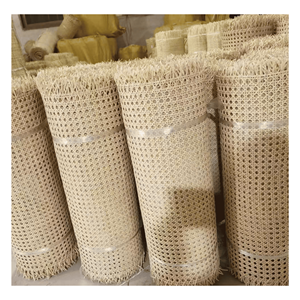 Malla de ratán natural de color marrón, tejido abierto, hecha con fibra de ratán natural para la fabricación de asientos de sillas y la restauración de muebles. - Product Image 2