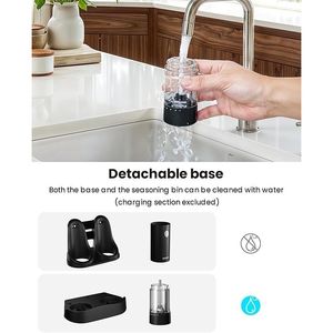 ชุดเครื่องบดอาหารไฟฟ้าสำหรับเกลือและพริกไทยพร้อมฐานในตัว - Product Image 2