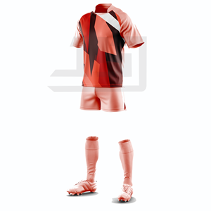 Tenue de rugby athlétique personnalisée : Maillot et short imprimés, séchage rapide, respirant, performance sportive, entraînement d'équipe, matchs, 100 % respirant - Product Image 1