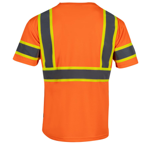 Camiseta de Seguridad de Trabajo de Manga Corta, Transpirable, Reflectante, con Cuello Redondo, para Verano - Product Image 2