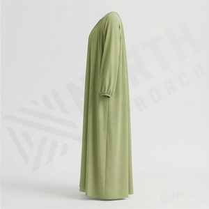 Último Estilo de Abaya Musulmana, Hiyab con Impresión por Sublimación, Logotipo de Goma, Bufanda de Poliéster, Ropa Modesta - Product Image 3