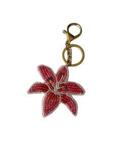 <b>Canvas</b> Lightweight Coin Holder Keychain with Glass Bead Woven Circle Pattern <b>Round</b> Shape Durable Design - Product Image 2