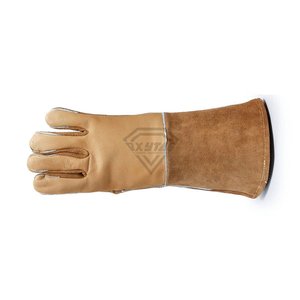 Heavy Duty Leather Welding Gloves Heat Resistant Work Safety Gloves Long <b>Cuff</b> Industrial Protective Gear Manufacturer Direct - Product Image 5