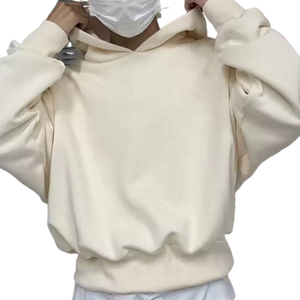 เสื้อฮู้ดกันหนาวผ้าฝ้าย100% 500แกรมสำหรับผู้ชายโอเวอร์ไซส์ผ้าเฟรนช์เทอร์รี่ธรรมดา - Product Image 5