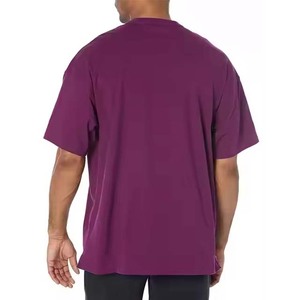 เสื้อยืดแขนสั้นผู้ชายผ้าคอตตอน 60% โพลีเอสเตอร์ 40% แบบเรียบ ไม่มีลาย สกรีนโลโก้ได้ตามสั่ง เสื้อยืดผู้ชายสำหรับใส่หน้าร้อน ขายส่ง - Product Image 2