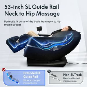 Poltrona Massaggiante Reclinabile Zero Gravity SL-Track Shiatsu con Scansione Corporea Completa, Airbag e Massaggio Yoga Profondo con Rulli per Piedi - Product Image 4