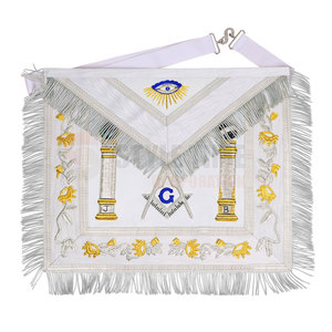 Elegante Mandil Masónico con Patrones Decorativos, Regalia Masónica Duradera para Ocasiones Formales - Product Image 5