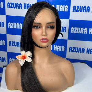 Wholesale <b>Black</b> <b>Wig</b> Long <b>for</b> <b>Women</b> Human Hair <b>Wigs</b> Lace Frontal Smooth Straight - Product Image 1