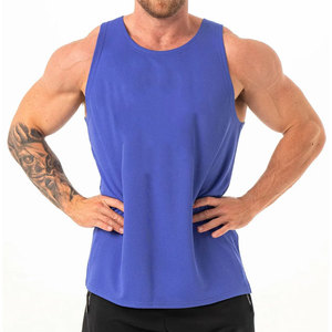 Summer Wear Factory Sale Wholesale OEM Gym Wear Tank Tops Custom Logo Blank Longline Athletic Fitness Vest <b>Singlet</b> <b>For</b> <b>Men</b> - Product Image 1