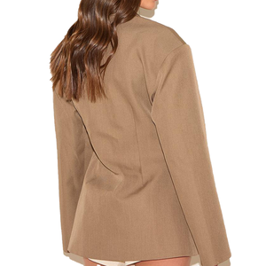 Blazer sur mesure pour femme, veste de créateur de haute qualité, manches longues, couleur unie, décontracté, professionnel, manteau doux pour le travail, printemps automne OEMODM - Product Image 5